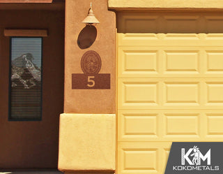 Address Sign 16 - Kokopelli Moon Desert Metal Sign