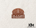 Address Sign 17 - Kokopelli Cactus Moon Desert Metal Sign