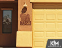 Address Sign 20 - Kokopelli Cactus Moon Desert Metal Sign