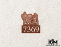 Address Sign 20 - Kokopelli Cactus Moon Desert Metal Sign