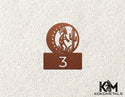 Address Sign 3 - Kokopelli Cactus Moon Desert Metal Sign