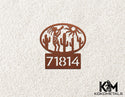 Address Sign 6 - Kokopelli Cactus Sun Desert Metal Sign