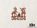 Address Sign 7 - Kokopelli Cactus Fire Desert Metal Sign