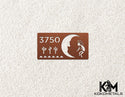 Address Sign 8 - Kokopelli Cactus Moon Desert Metal Sign