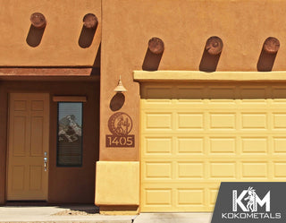 Address Sign - Kokopelli Cactus Moon Desert Metal Sign